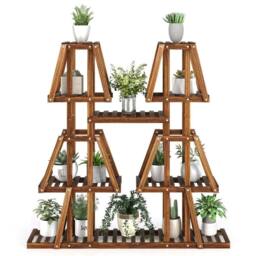 Kelvenix 5-Tier Wood Plant Stand Indoor in Brown - thumbnail 1