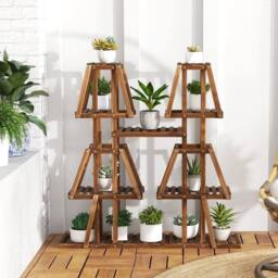Kelvenix 5-Tier Wood Plant Stand Indoor in Brown - thumbnail 3