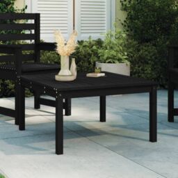 Berkfield Home Garden Table Black 82.5x82.5x45 cm Solid Wood Pine
