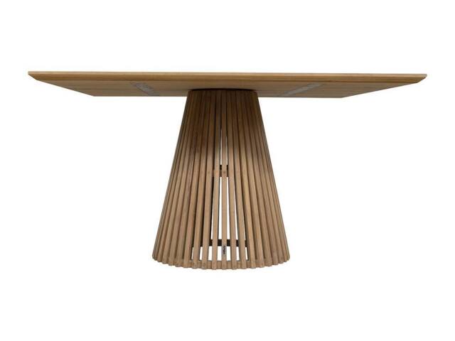 Vente-unique 135Cm Light Natural Teak Garden Dining Table - TRIANI By MYLIA in Light Oak - image 1