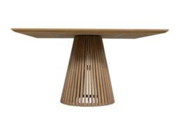 Vente-unique 135Cm Light Natural Teak Garden Dining Table - TRIANI By MYLIA in Light Oak