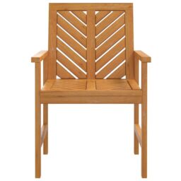 Berkfield Home Garden Dining Chairs 2 pcs Solid Wood Acacia in Brown - thumbnail 4