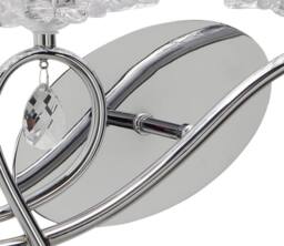 Netlighting Louise Wall Lamp Right 2 Light E27 White Shade Chrome Crystal in Grey - thumbnail 6