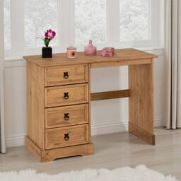 Seconique Corona Essentials 4 Drawer Dressing Table in Natural - thumbnail 1