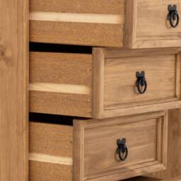 Seconique Corona Essentials 4 Drawer Dressing Table in Natural - thumbnail 8
