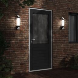 Berkfield Home Outdoor Wall Light Black Stainless Steel - thumbnail 3