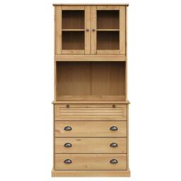 Berkfield Home Highboard VIGO 80x40x176 cm Solid Wood Pine in Brown - Size: 80 x 40 x 176 cm - thumbnail 5
