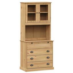 Berkfield Home Highboard VIGO 80x40x176 cm Solid Wood Pine in Brown - Size: 80 x 40 x 176 cm
