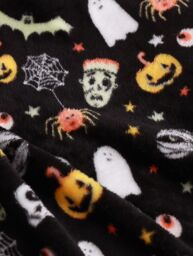 Smart Living Spooky & Magical Halloween Fleece Throw Blanket - Soft Flannel, 120x150 cm in Black - Size: 120 cm x 150 cm - thumbnail 2