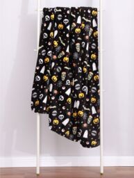 Smart Living Spooky & Magical Halloween Fleece Throw Blanket - Soft Flannel, 120x150 cm in Black - Size: 120 cm x 150 cm