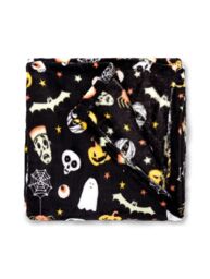 Smart Living Spooky & Magical Halloween Fleece Throw Blanket - Soft Flannel, 120x150 cm in Black - Size: 120 cm x 150 cm - thumbnail 3