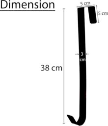 Shatchi 38Cm Metal Wreath Hanger - Stylish & Durable in Red - Size: 1 Pack - thumbnail 3