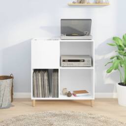 Berkfield Home Record Cabinet White 84.5x38x89 cm Engineered Wood - thumbnail 3