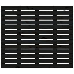 Berkfield Home Wall Headboard Black 126x3x91.5 cm Solid Wood Pine - thumbnail 4