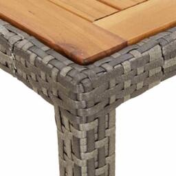 Berkfield Home Durable Garden Dining Table Grey 150x90x75 cm Poly Rattan - Size: 150 x 90 x 75 cm - thumbnail 6