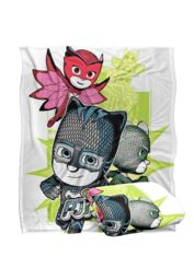 Hasbro PJ Masks Comic Group Splash Silky Touch Blanket 152x127cm in White - Size: 152x127 cm - thumbnail 2