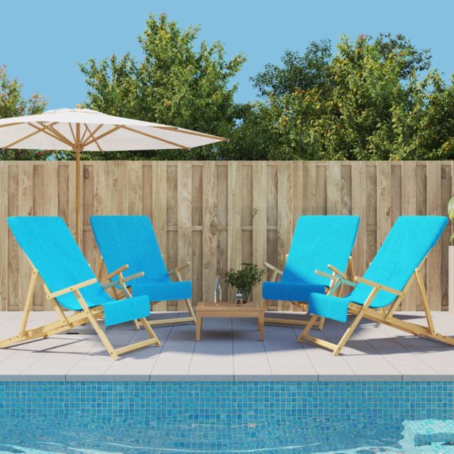 Berkfield Home Beach Towels 4 pcs Turquoise 60x135 cm Fabric 400 GSM in Black - image 1