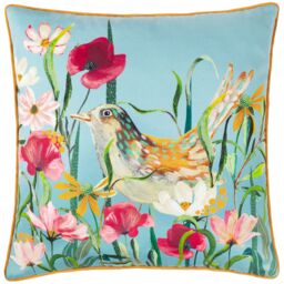 Wylder Marais Bird Meadow Printed Chenille Cushion - Size: 45 cm x 45 cm - thumbnail 1