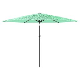Berkfield Home Garden Parasol with Steel Pole Green 288x288x225 cm - Size: 288 x 288 x 225 cm - thumbnail 5