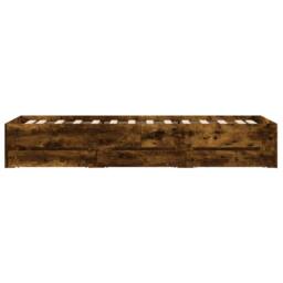 Berkfield Home Bed Frame with Drawers without Mattress Smoked Oak 90x190 cm Single in Brown - thumbnail 7