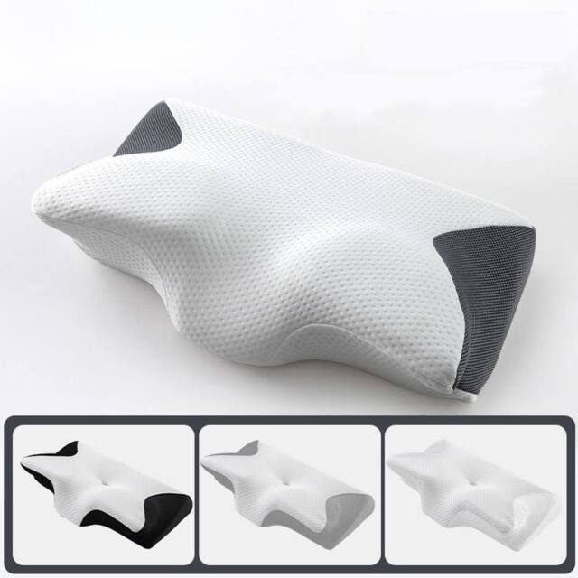 Obasyhig Black Memory Foam Pillow For Side Sleepers, Cervical Pillow For Relax - Size: Junior - image 1