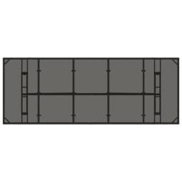 Berkfield Home Garden Table with Glass Top Black 240x90x75 cm Poly Rattan - Size: 240 x 90 x 75 cm - thumbnail 7