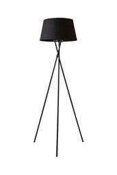 ValueLights Camden Black Metal Tripod Floor Lamp with Tapered Shade & LED Bulb - thumbnail 6