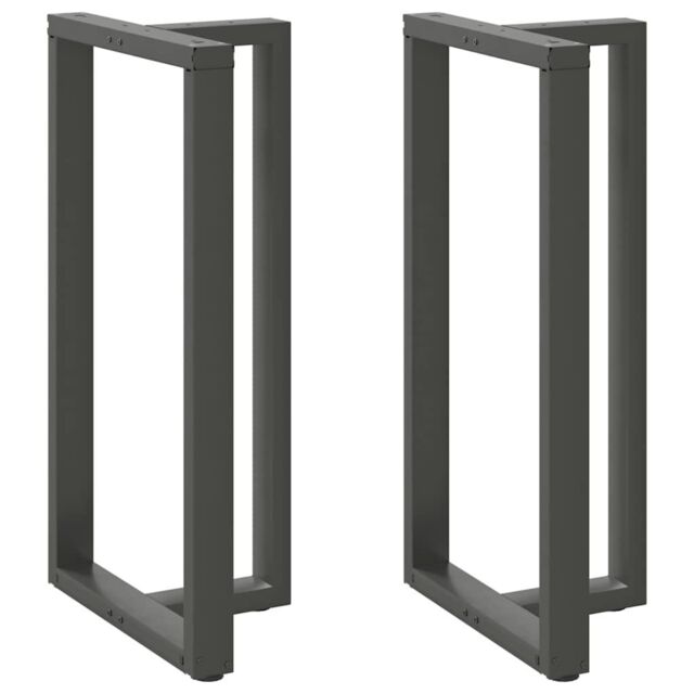 Berkfield Home Bar Table Legs T-Shaped¬†2 pcs Anthracite 60x35x(110-111) cm Steel in Black - image 1