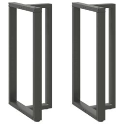 Berkfield Home Bar Table Legs T-Shaped¬†2 pcs Anthracite 60x35x(110-111) cm Steel in Black - thumbnail 1