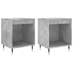 Berkfield Home Bedside Cabinets 2 pcs Concrete Grey 40x35x50 cm Engineered Wood - Size: 40 x 35 x 50 cm - thumbnail 2