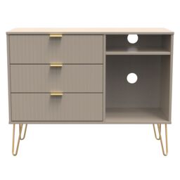 Ready Assembled 2 U Bexley 3 Drawer TV Unit (Ready Assembled) in Light Brown