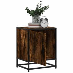 Berkfield Home Elegant End Tables with Drawer with Storage with Door Brown 40 x - thumbnail 4