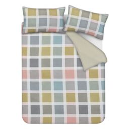 Smart Living Luxury Super Soft Crosshatch Check Revisable Duvet Cover with Pillowcase - Size: Single - thumbnail 7
