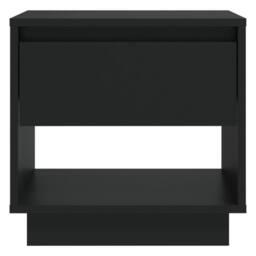 Berkfield Home Bedside Cabinet Black 45x34x44 cm Engineered Wood - Size: 45 x 34 x 44 cm - thumbnail 4