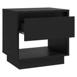 Berkfield Home Bedside Cabinet Black 45x34x44 cm Engineered Wood - Size: 45 x 34 x 44 cm - thumbnail 5