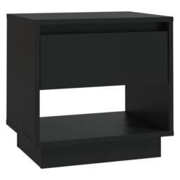 Berkfield Home Bedside Cabinet Black 45x34x44 cm Engineered Wood - Size: 45 x 34 x 44 cm - thumbnail 1