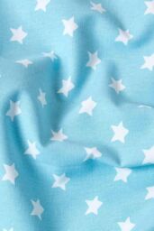 Homescapes Cotton Stars & Stripes Decorative Sofa Throw in Blue - Size: 150 cm x 200 cm - thumbnail 4