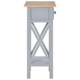 Berkfield Home Side Table Grey 27x27x65.5 cm Wood - thumbnail 4