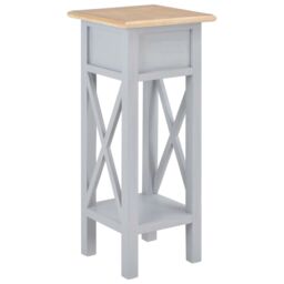Berkfield Home Side Table Grey 27x27x65.5 cm Wood - thumbnail 5