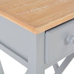 Berkfield Home Side Table Grey 27x27x65.5 cm Wood - thumbnail 6