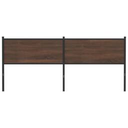 Berkfield Home Headboard Brown Oak 200 cm Engineered Wood & Steel - thumbnail 3