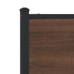 Berkfield Home Headboard Brown Oak 200 cm Engineered Wood & Steel - thumbnail 6