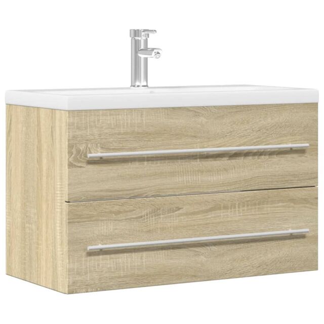 Berkfield Home Sink Cabinet Old Wood 80x38.5x48 cm Engineered Wood in Brown - image 1