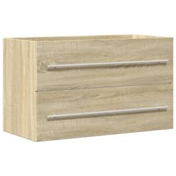 Berkfield Home Sink Cabinet Old Wood 80x38.5x48 cm Engineered Wood in Brown - thumbnail 2