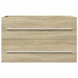 Berkfield Home Sink Cabinet Old Wood 80x38.5x48 cm Engineered Wood in Brown - thumbnail 4