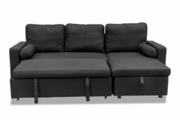 Outdoor Living Manhattan Black 3 Seat Corner Sofa Bed Set - Left or Right - thumbnail 5