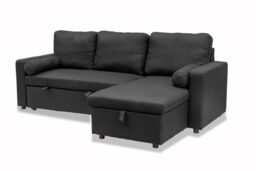 Outdoor Living Manhattan Black 3 Seat Corner Sofa Bed Set - Left or Right - thumbnail 4