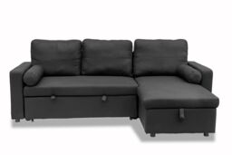 Outdoor Living Manhattan Black 3 Seat Corner Sofa Bed Set - Left or Right - thumbnail 2