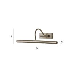 ValueLights Capri Brushed Chrome Adjustable Twin Bulb Picture Wired Wall Light in Metallic Silver - thumbnail 7