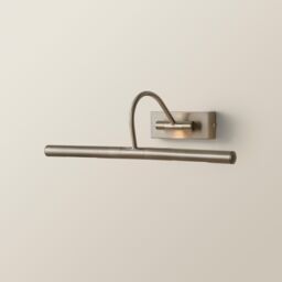 ValueLights Capri Brushed Chrome Adjustable Twin Bulb Picture Wired Wall Light in Metallic Silver - thumbnail 3